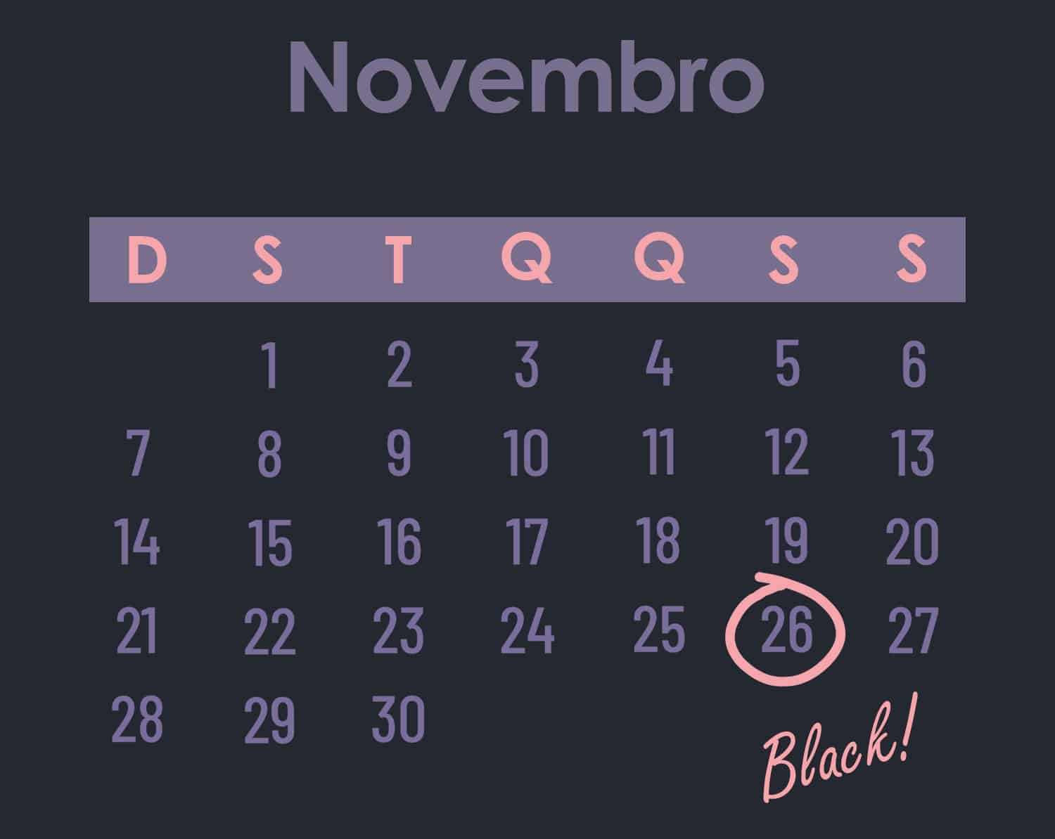 calendario black friday calcados 